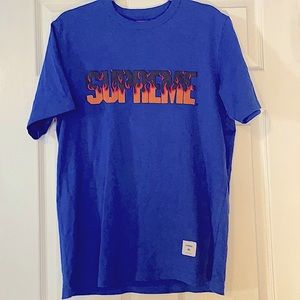 Supreme FW19 Flame SS Top logoT 
Royal Blue Size M